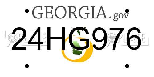 24HG976 Georgia License Plate