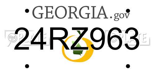 24RZ963 Georgia License Plate