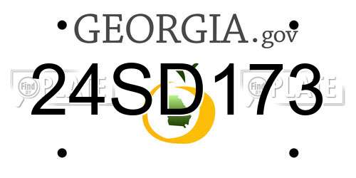 24SD173 Georgia License Plate