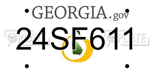 24SF611 Georgia License Plate