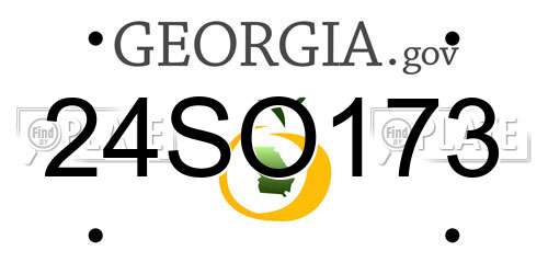 24SO173 Georgia License Plate
