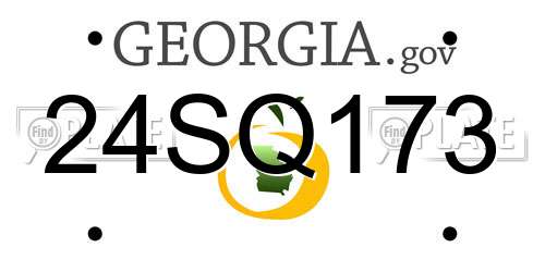 24SQ173 Georgia License Plate