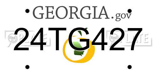 24TG427 Georgia License Plate