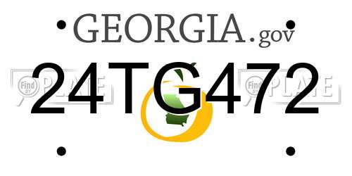 24TG472 Georgia License Plate
