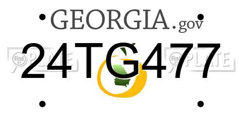 24TG477 Georgia License Plate