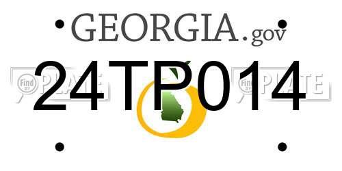 24TP014 Georgia License Plate