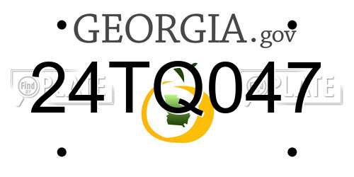 24TQ047 Georgia License Plate