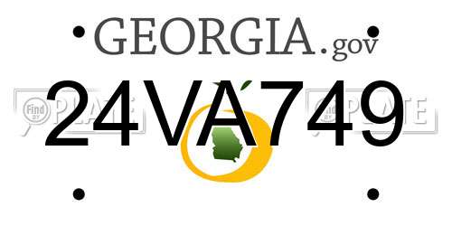 24VA749 Georgia License Plate