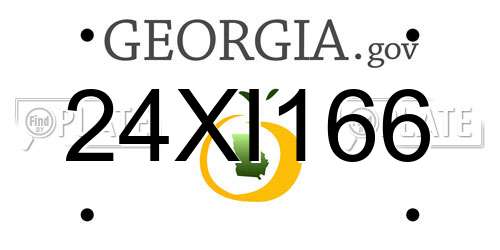 24XI166 Georgia License Plate