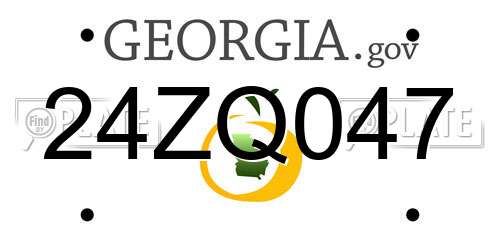 24ZQ047 Georgia License Plate