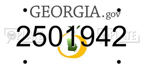 2501942 Georgia License Plate