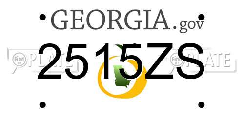 2515ZS Georgia License Plate
