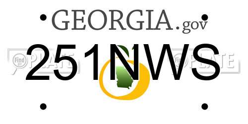 251NWS Georgia License Plate