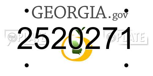 2520271 Georgia License Plate