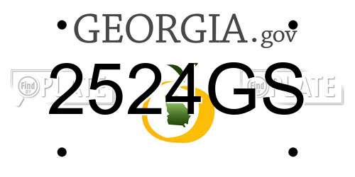 2524GS Georgia License Plate