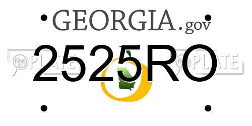 2525RO Georgia License Plate