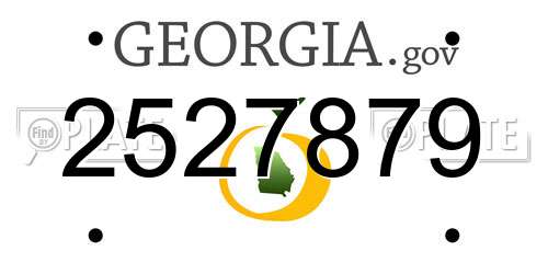 2527879 Georgia License Plate