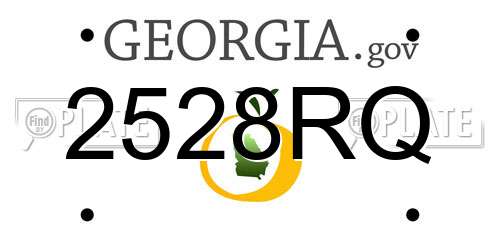 2528RQ Georgia License Plate