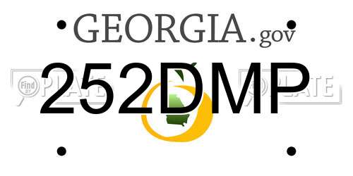 252DMP Georgia License Plate