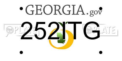252ITG Georgia License Plate