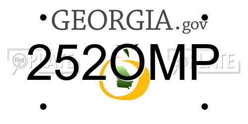 252OMP Georgia License Plate