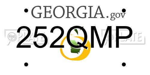 252QMP Georgia License Plate
