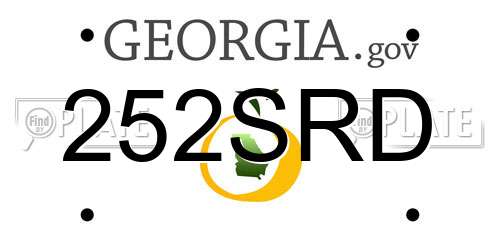 252SRD Georgia License Plate