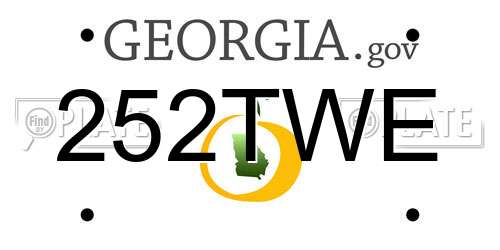 252TWE Georgia License Plate