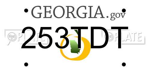 253TDT Georgia License Plate