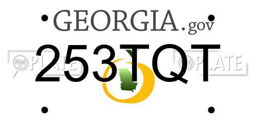 253TQT Georgia License Plate