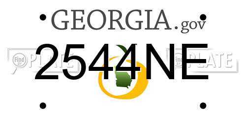 2544NE Georgia License Plate