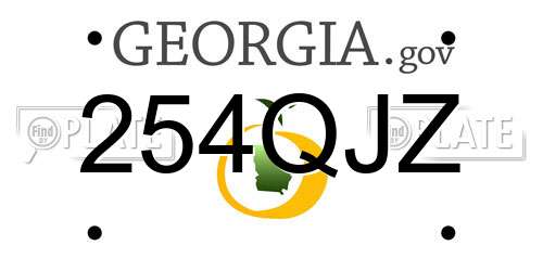 254QJZ Georgia License Plate