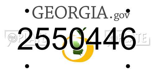 2550446 Georgia License Plate