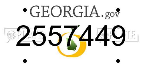 2557449 Georgia License Plate