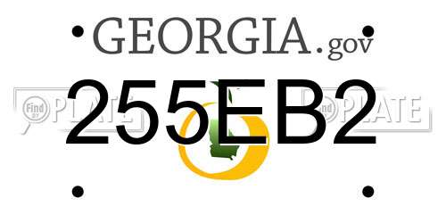 255EB2 Georgia License Plate
