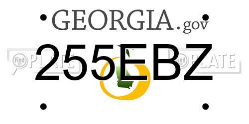 255EBZ Georgia License Plate