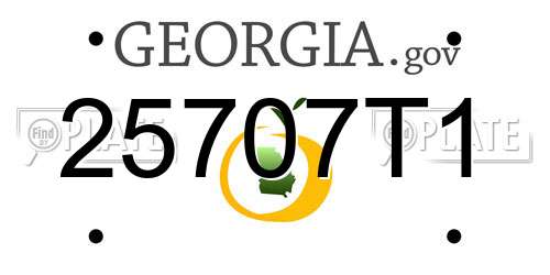 25707T1 Georgia License Plate