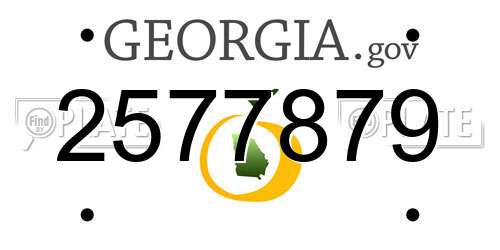 2577879 Georgia License Plate