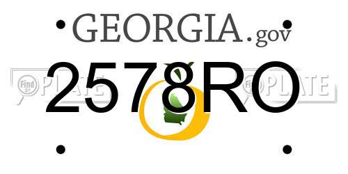 2578RO Georgia License Plate