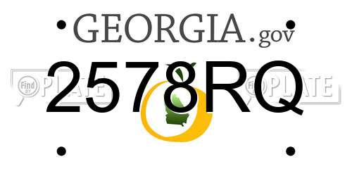2578RQ Georgia License Plate