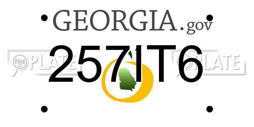 257IT6 Georgia License Plate