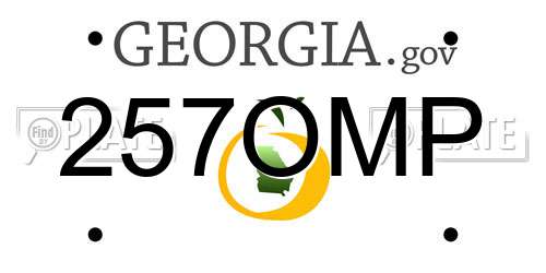 257OMP Georgia License Plate