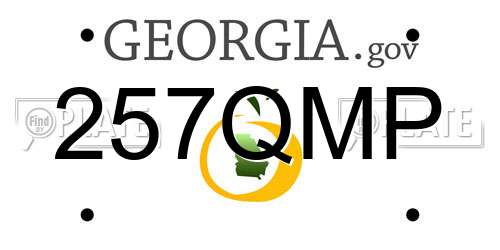 257QMP Georgia License Plate