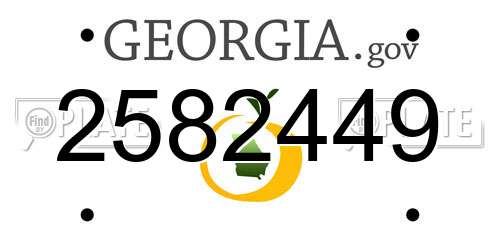 2582449 Georgia License Plate