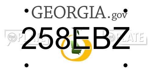 258EBZ Georgia License Plate