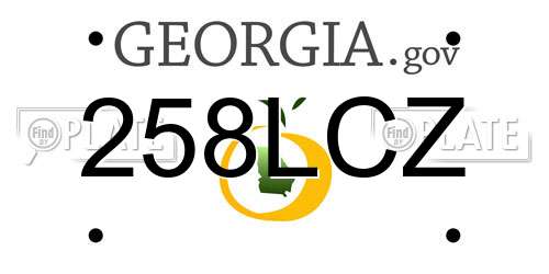 258LCZ Georgia License Plate
