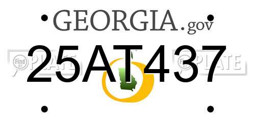 25AT437 Georgia License Plate