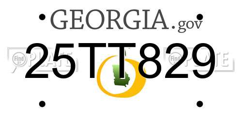 25TT829 Georgia License Plate