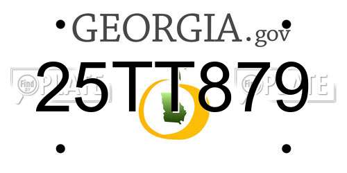 25TT879 Georgia License Plate