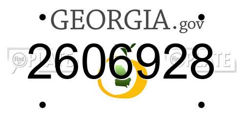2606928 Georgia License Plate